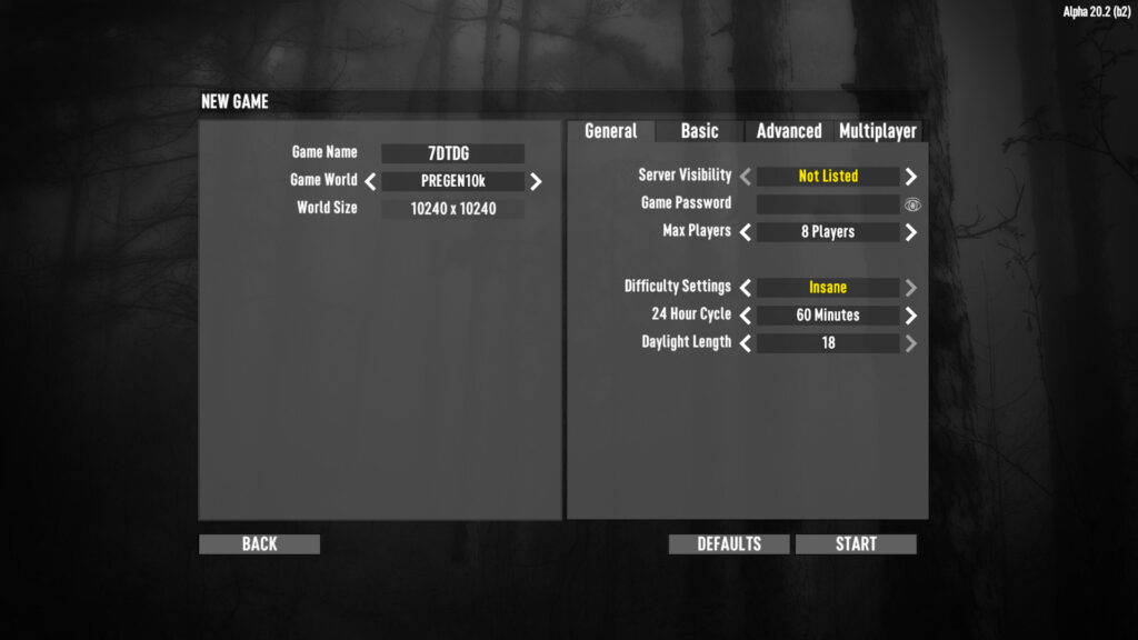 Settings 7 Days To Die Guide